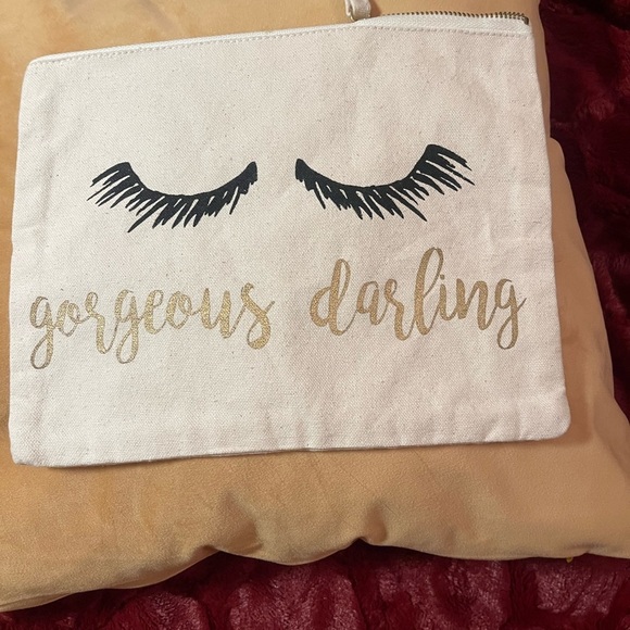 2/$30 Gorgeous Darling Cosmetic Canvas unlined Pouch - Picture 1 of 6